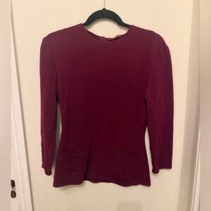 Giorgio Armani Deep Red maroon vintage Long Sleeve Top